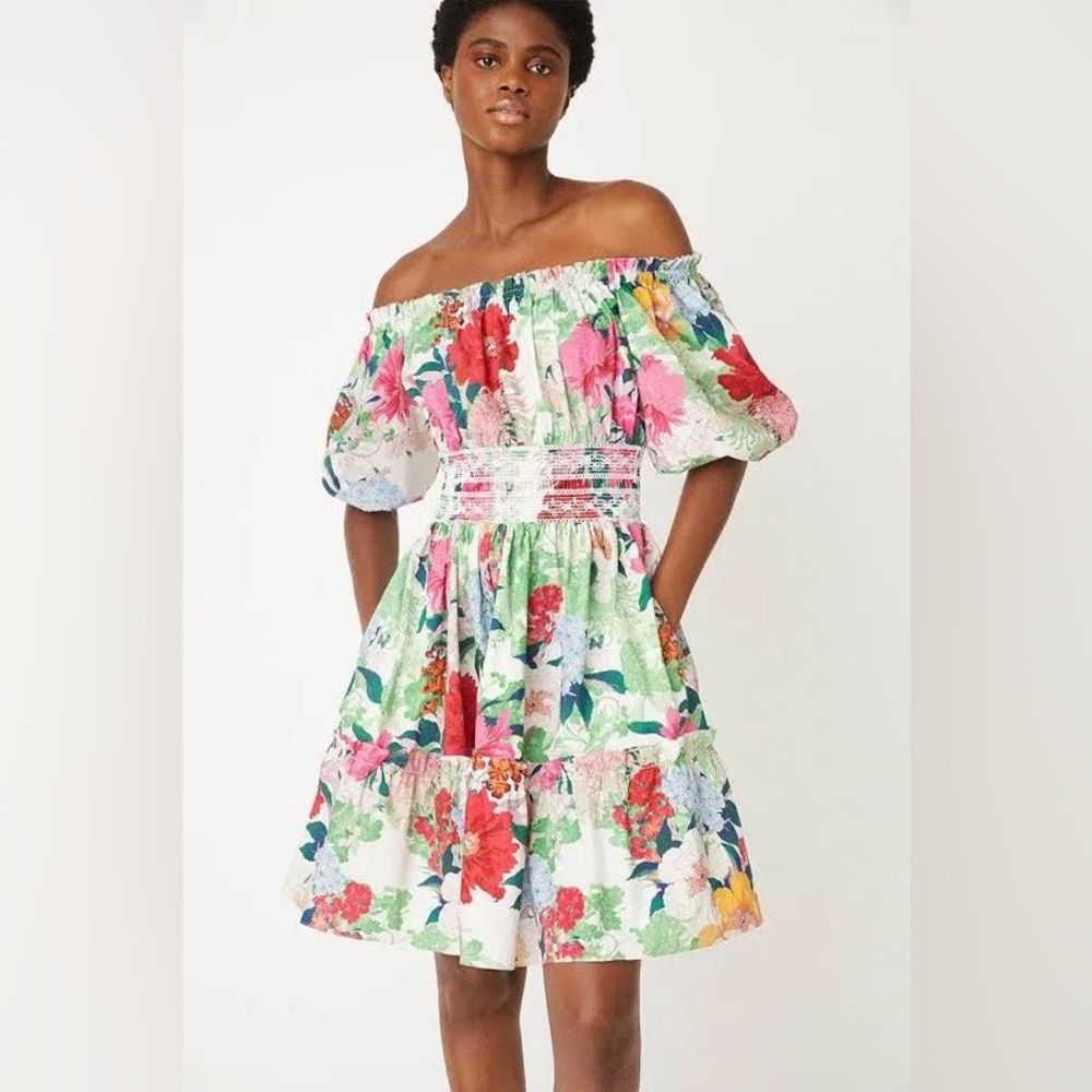NWOT | Cara Cara | Sally Dress in Japanese Floral Ivory | Medium
